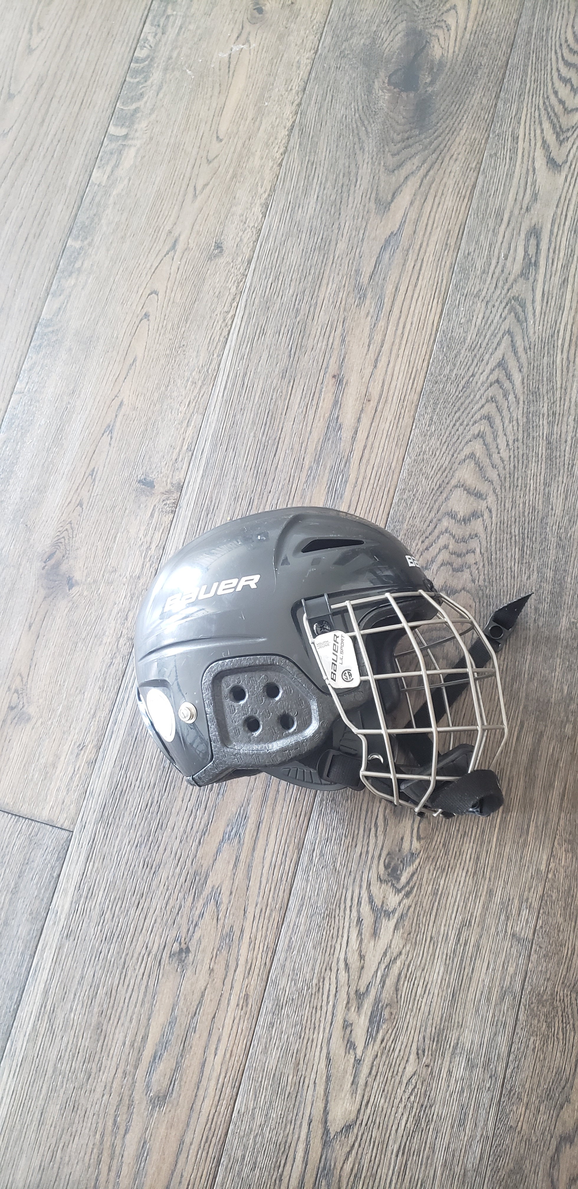 Bauer Lil' Sport Youth Hockey Helmet with Cage - Black