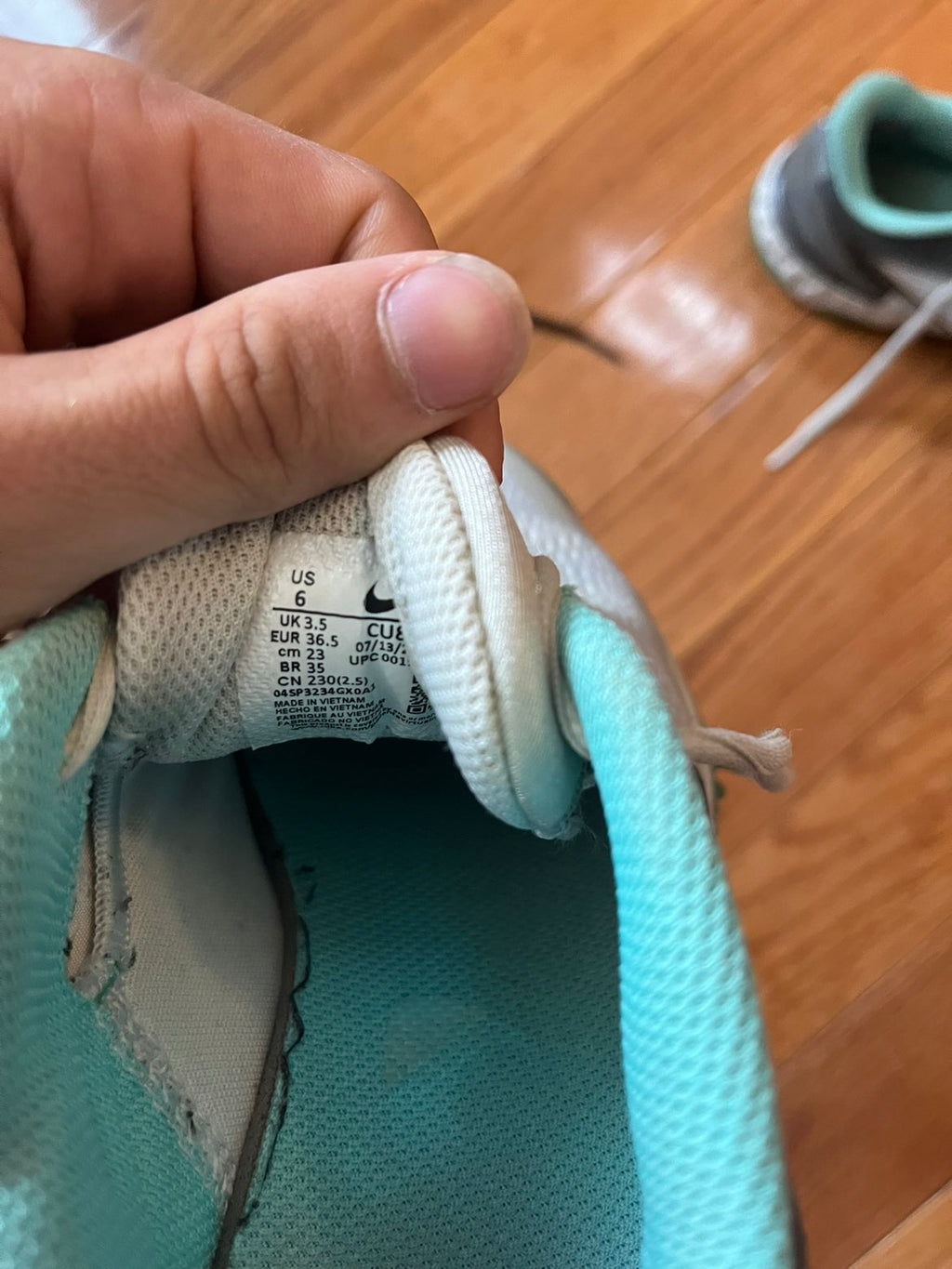 Nike Turf Softball Shoe, Teal/Mint — US 6